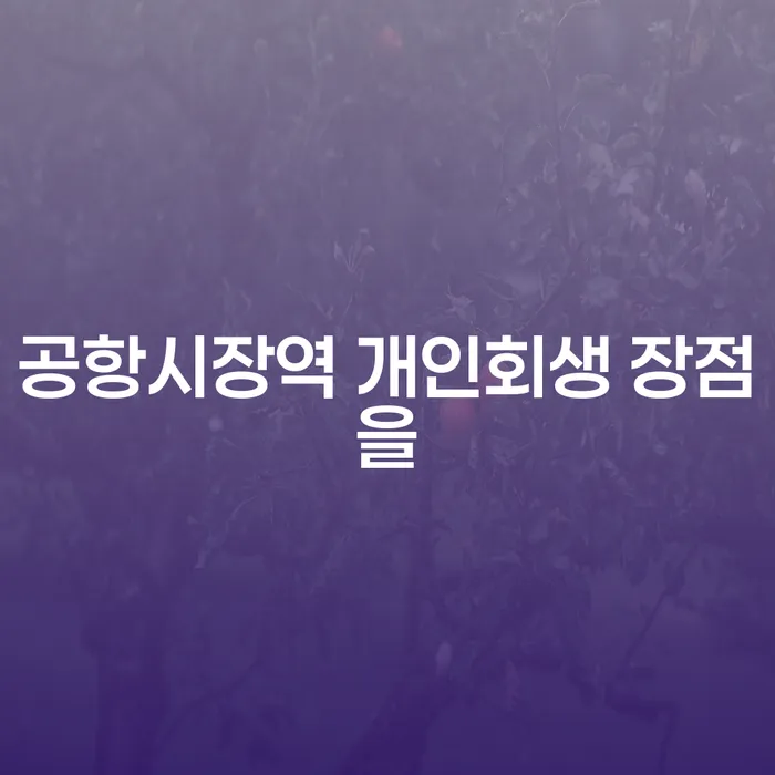 공항시장역 개인회생 장점을
